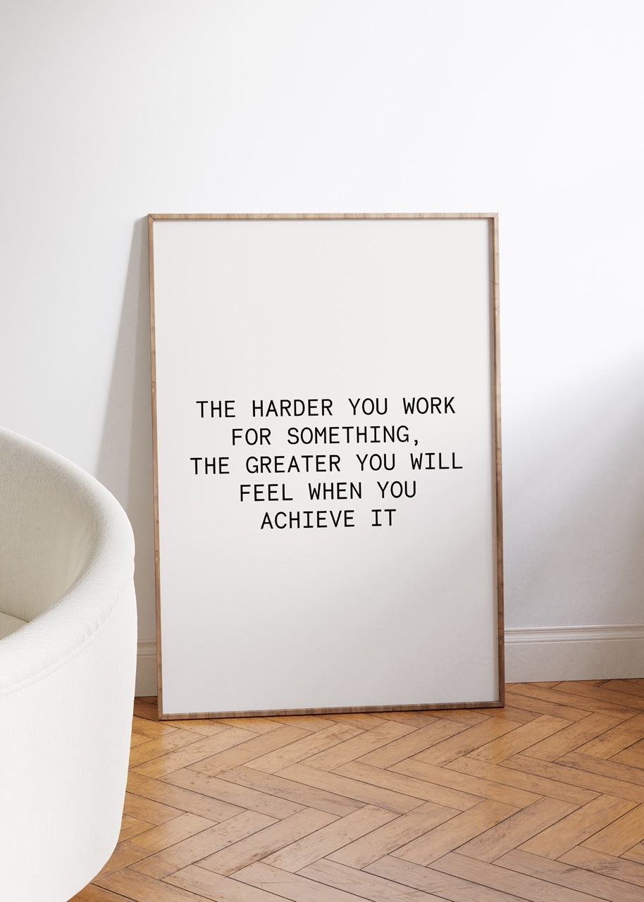 Yazı Sanatı Motivasyonel Çerçevesiz Poster