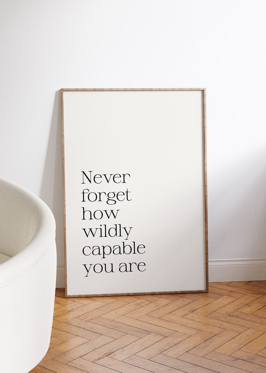Yazı Sanatı Motivasyonel Çerçevesiz Poster