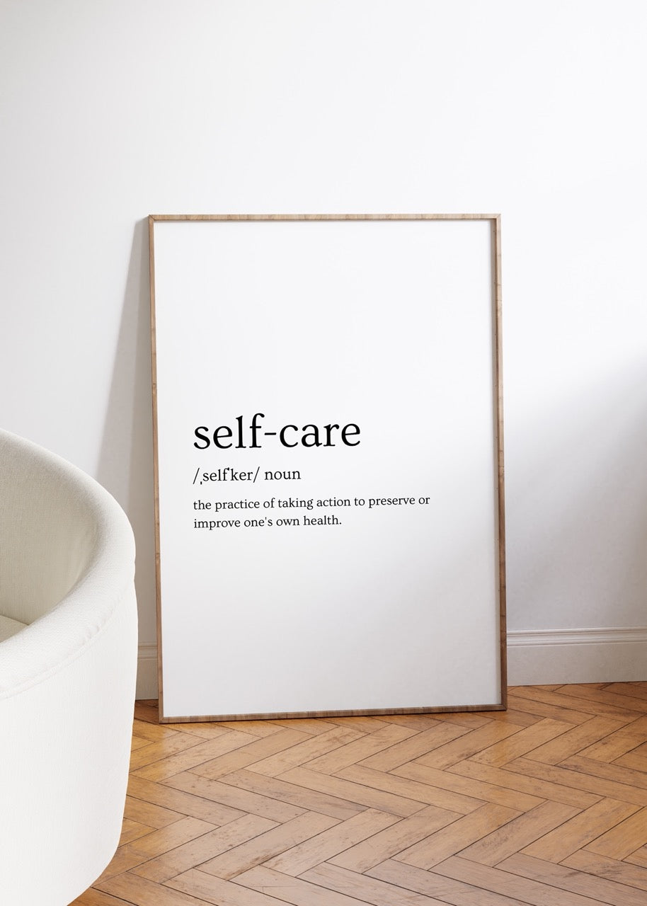 Self-Care Kelime Çerçevesiz Poster