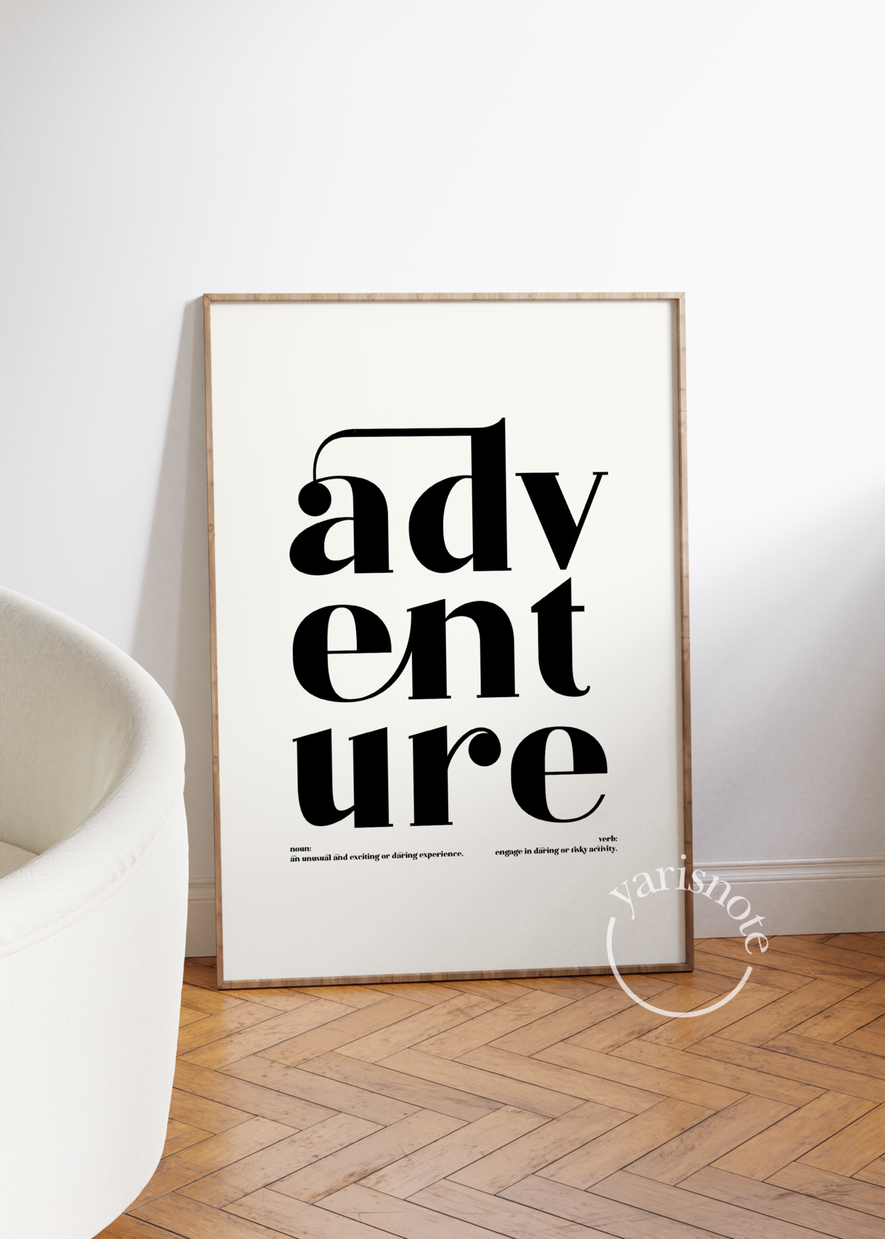 Tipografik Çerçevesiz Poster