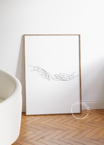 One Line Çerçevesiz Poster