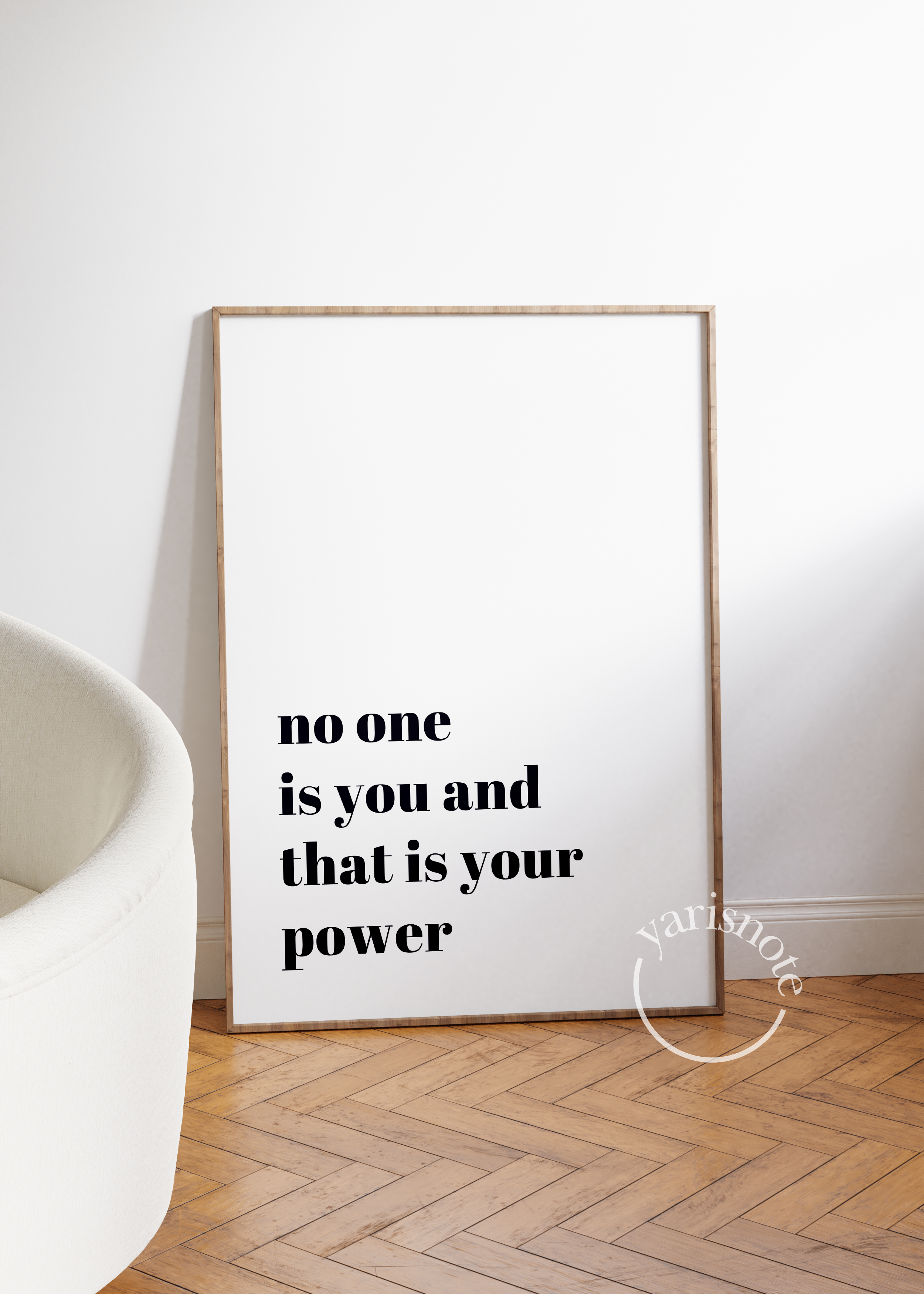 Tipografik Çerçevesiz Poster
