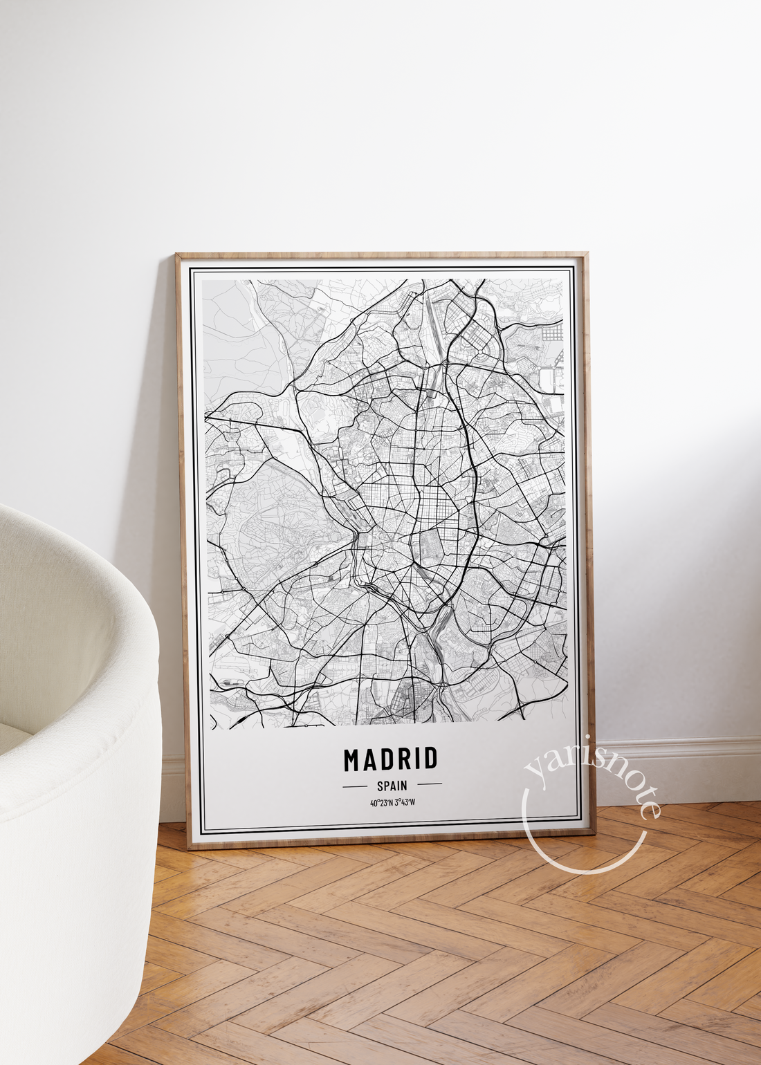 Madrid Map Unframed Poster
