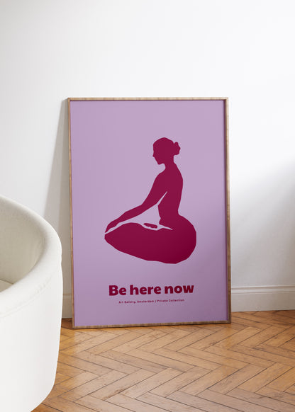 Yoga Meditasyon Çerçevesiz Poster
