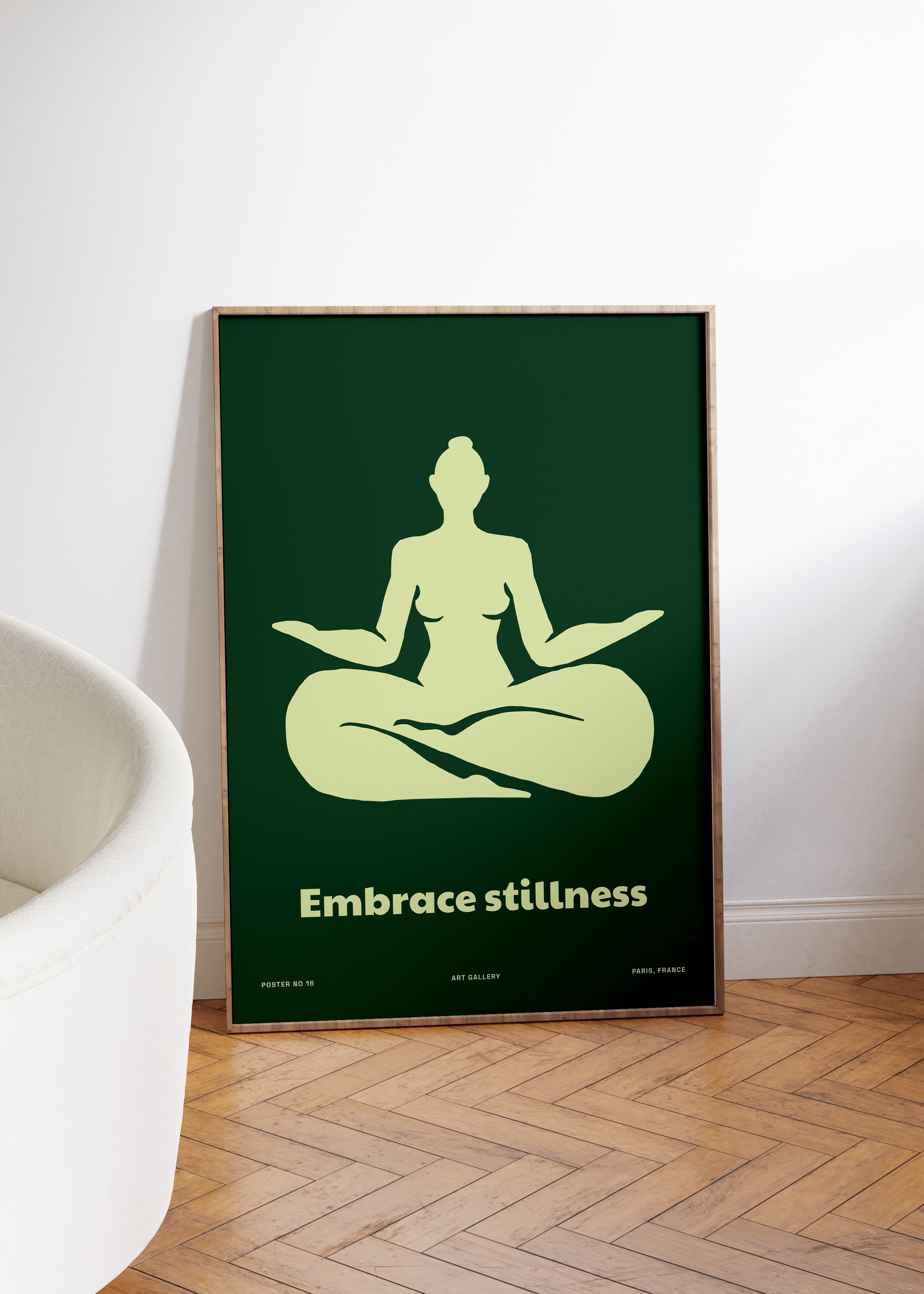 Yoga Meditasyon Çerçevesiz Poster