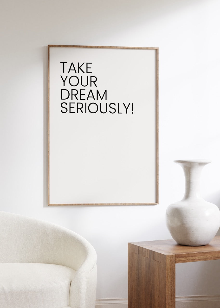 Yazı Sanatı Motivasyonel Çerçevesiz Poster
