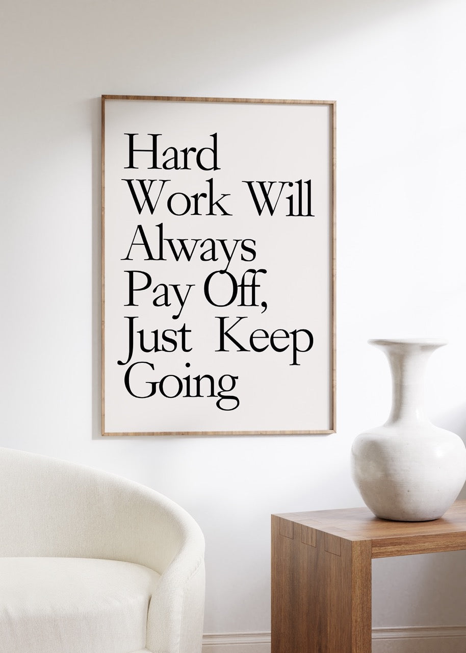 Yazı Sanatı Motivasyonel Çerçevesiz Poster