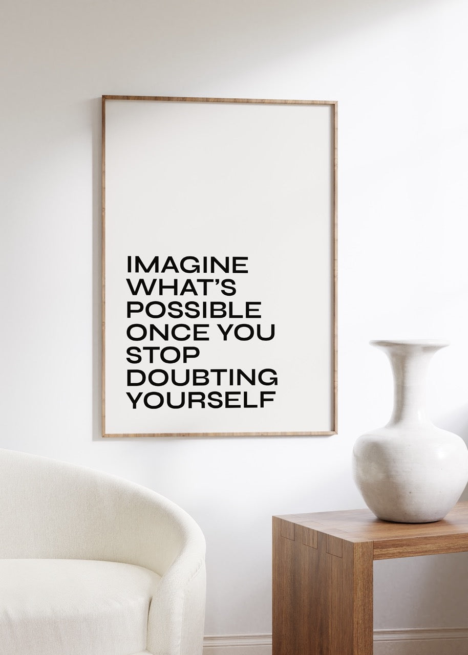 Yazı Sanatı Motivasyonel Çerçevesiz Poster