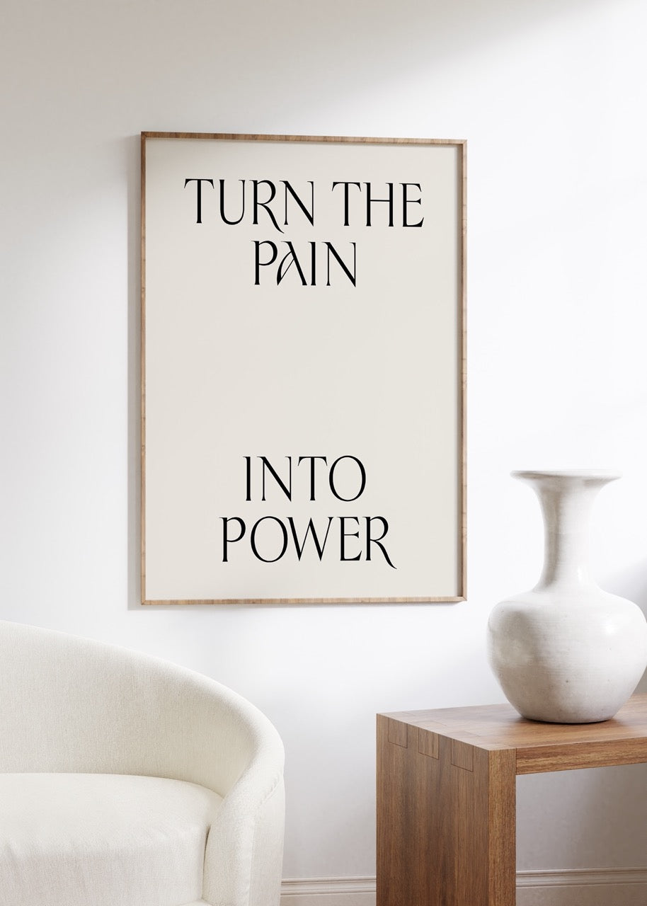 Yazı Sanatı Motivasyonel Çerçevesiz Poster