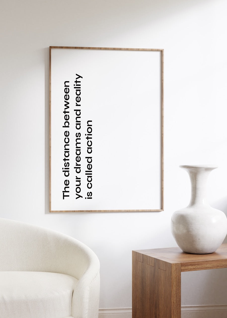 Lettering Art Motivational Frameless Poster