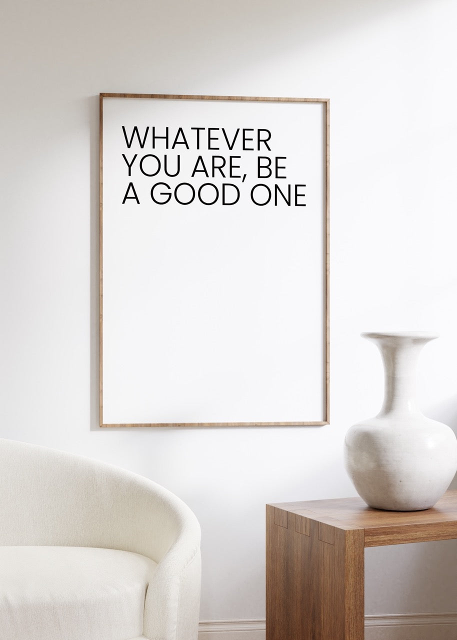 Yazı Sanatı Motivasyonel Çerçevesiz Poster