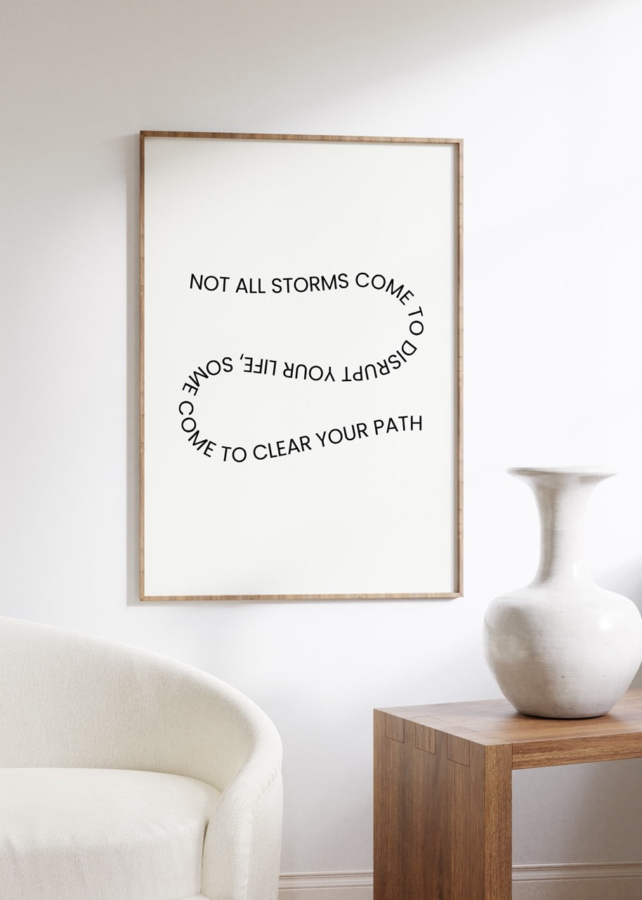 Yazı Sanatı Motivasyonel Çerçevesiz Poster