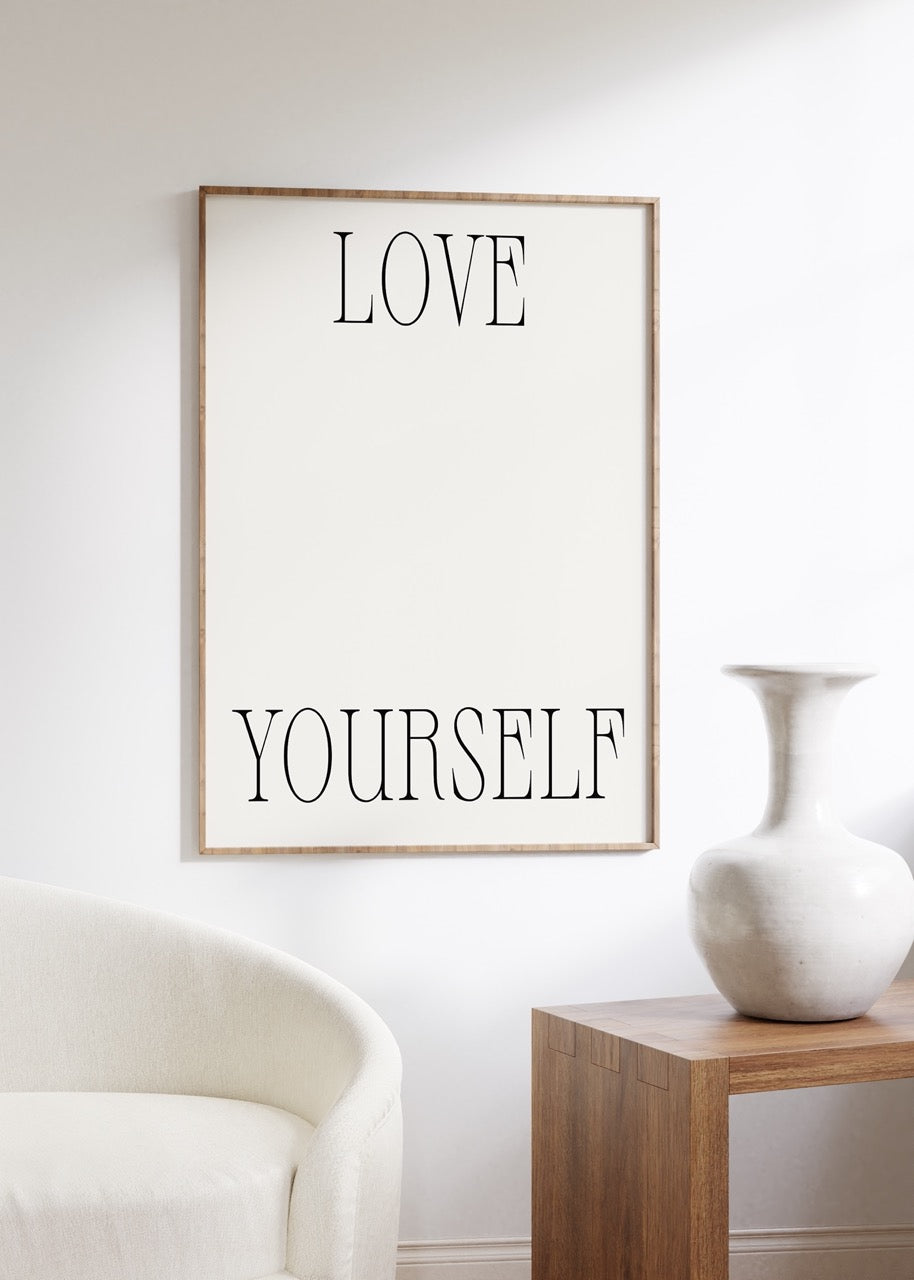 Yazı Sanatı Motivasyonel Çerçevesiz Poster