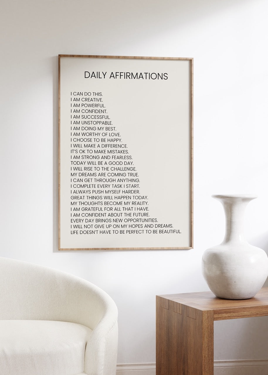 Yazı Sanatı Motivasyonel Çerçevesiz Poster