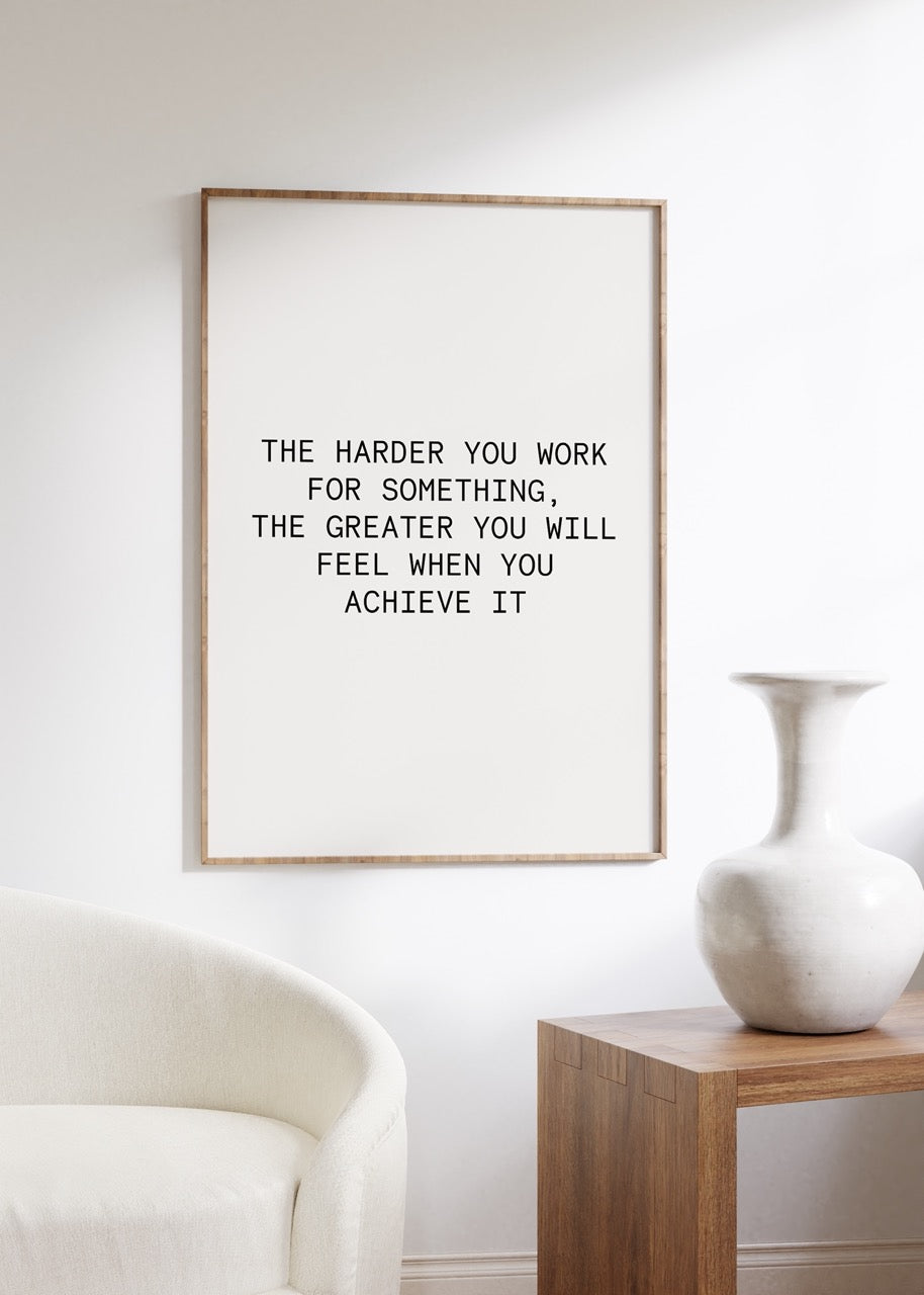 Yazı Sanatı Motivasyonel Çerçevesiz Poster