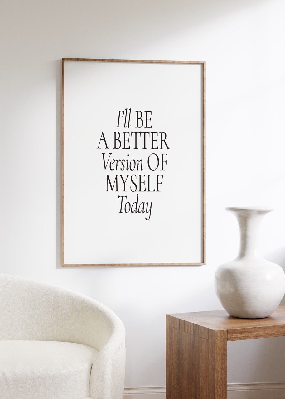 Yazı Sanatı Motivasyonel Çerçevesiz Poster