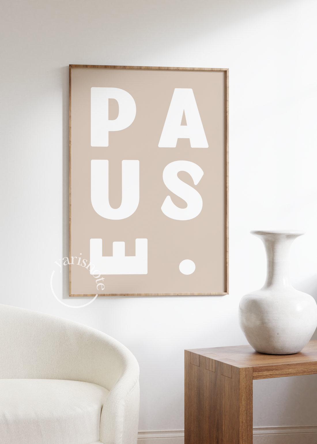 Tipografik Çerçevesiz Poster