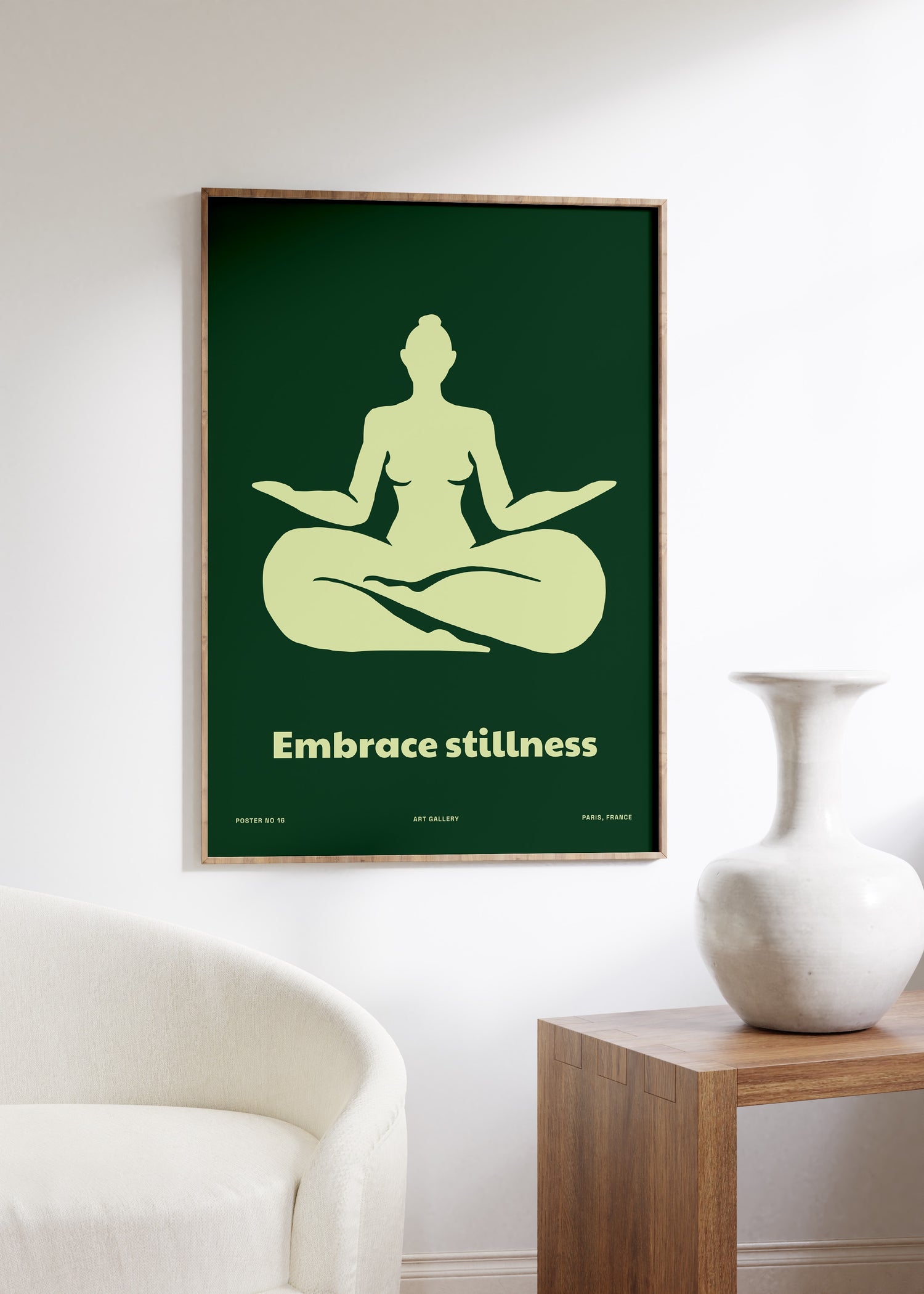Yoga Meditasyon Çerçevesiz Poster