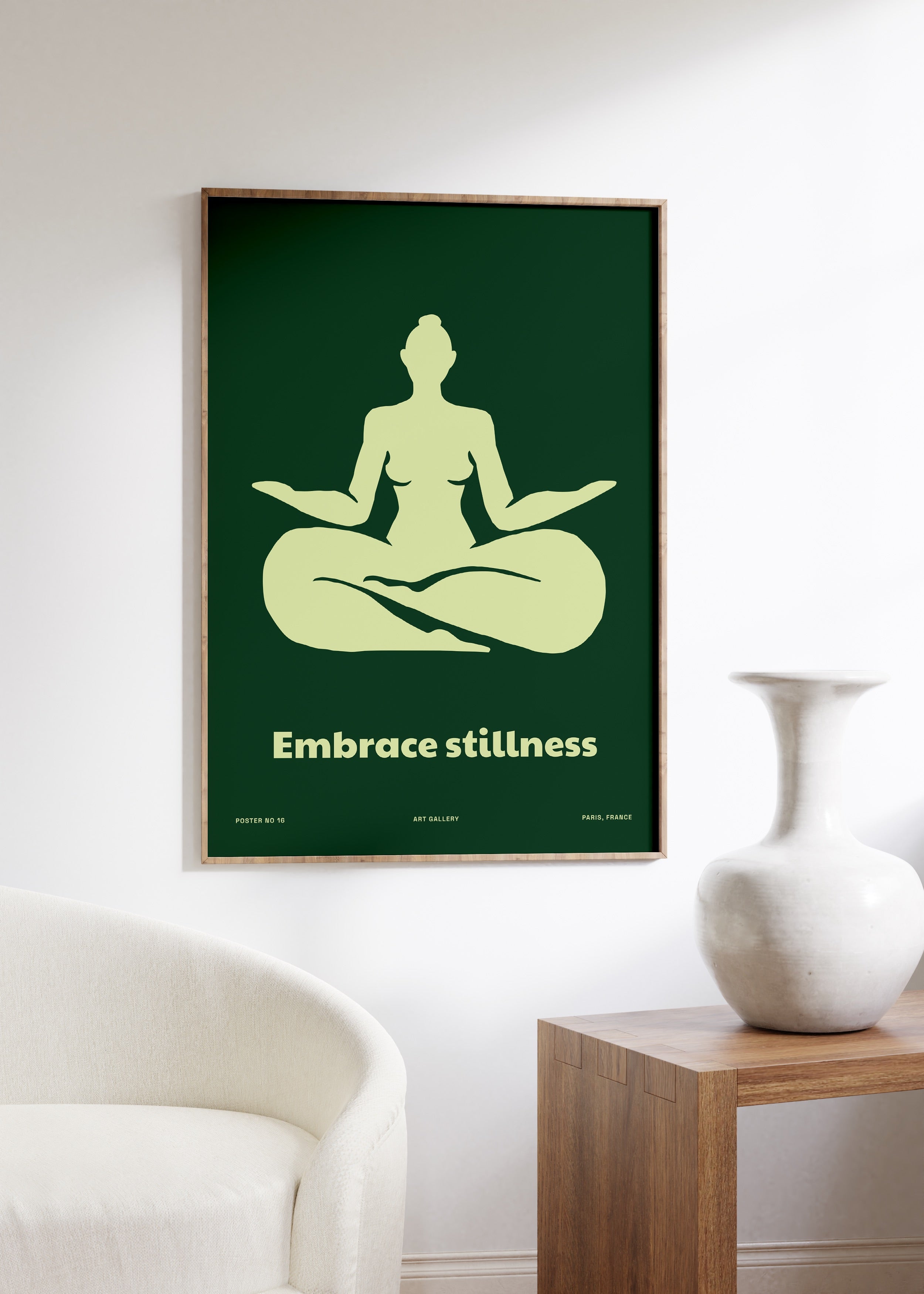 Yoga Meditasyon Çerçevesiz Poster