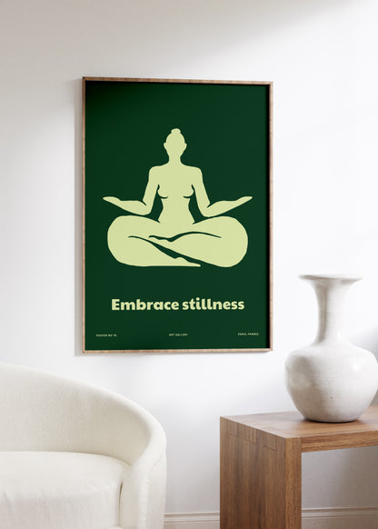 Yoga Meditasyon Çerçevesiz Poster