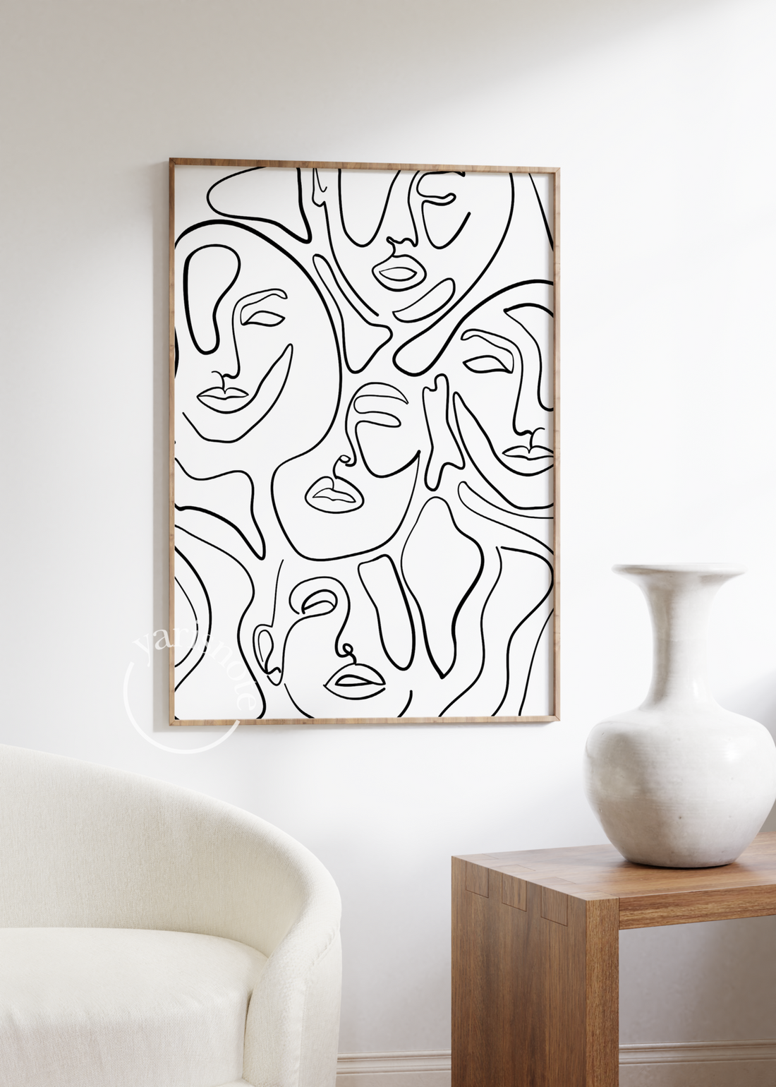 One Line Çerçevesiz Poster