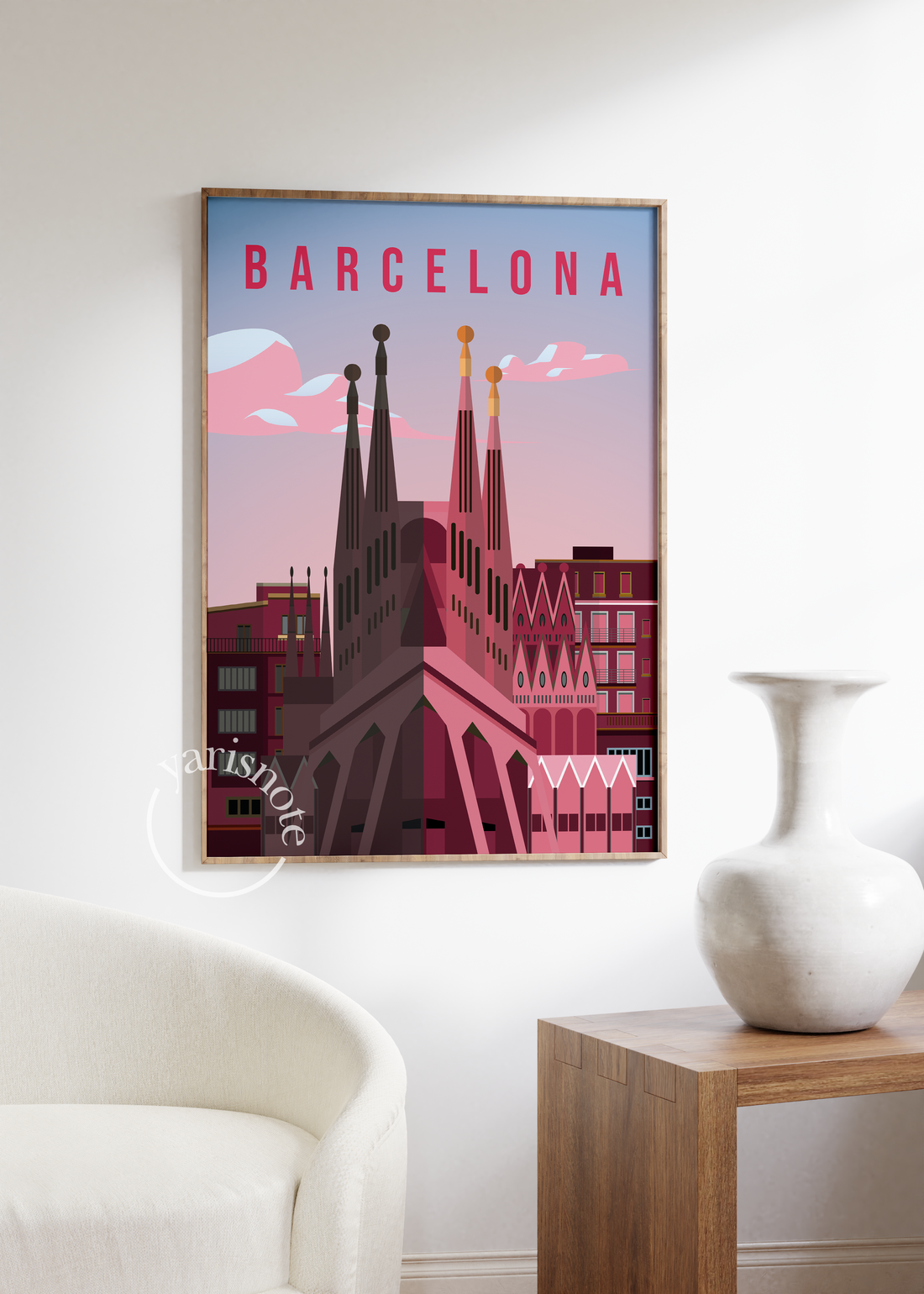 Barcelona City Unframed Poster