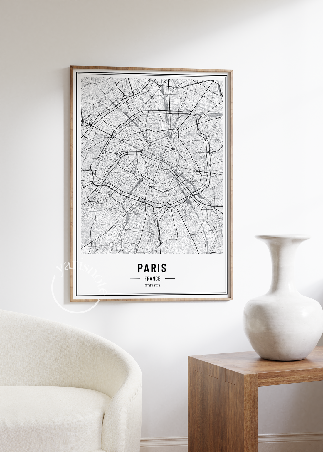 Paris Map Unframed Poster