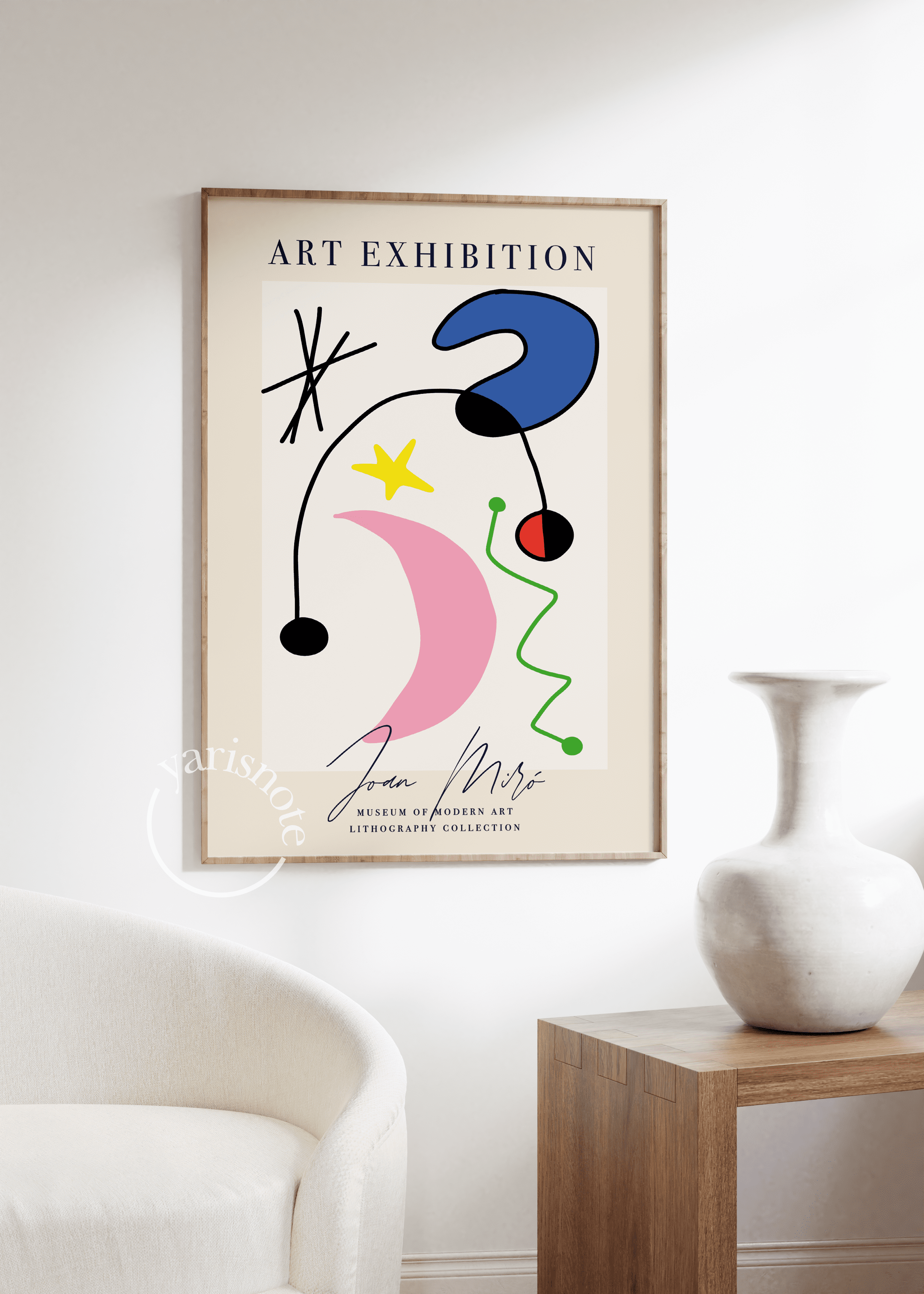 Joan Miro Çerçevesiz Poster
