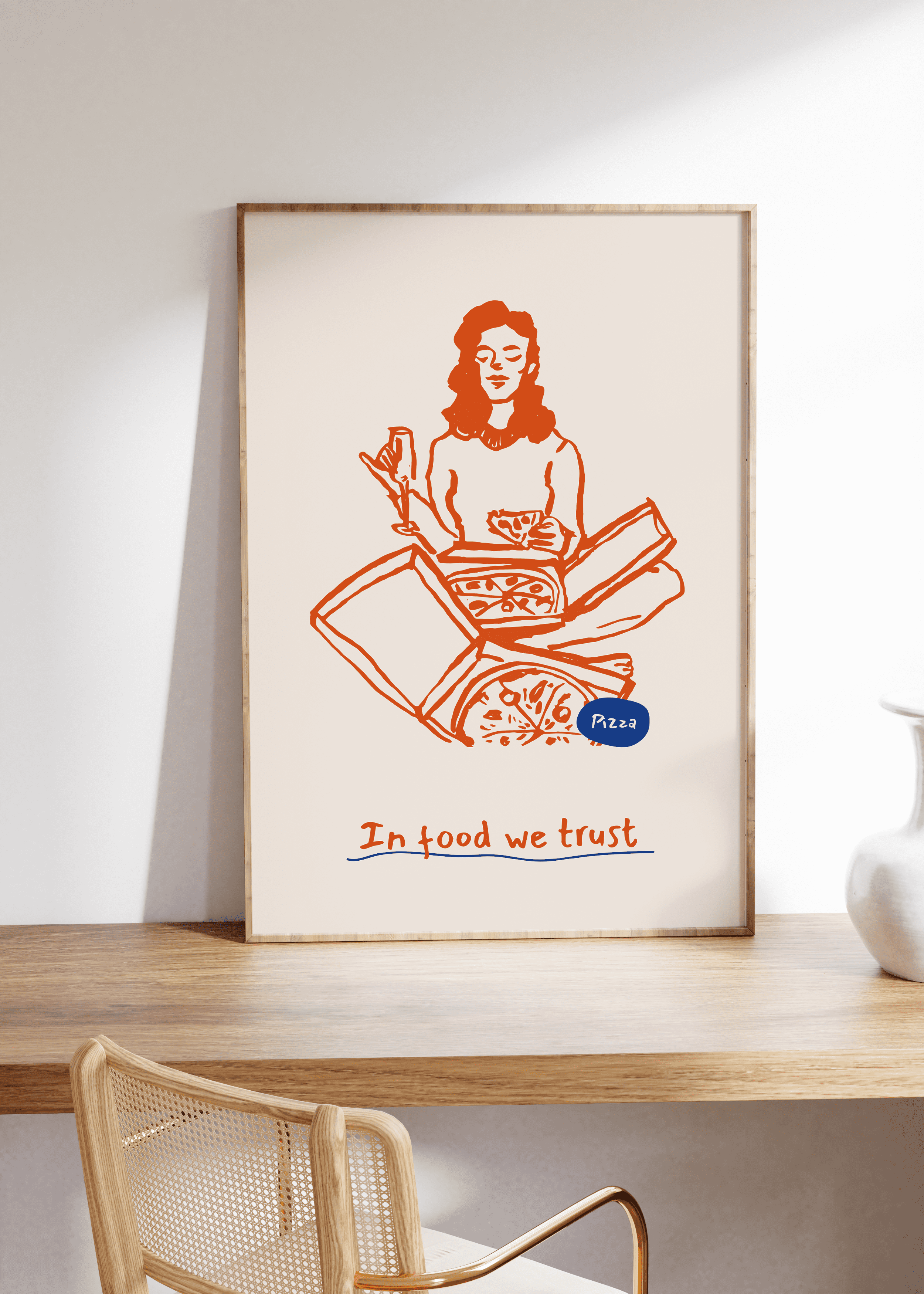 Pizza Çerçevesiz Poster