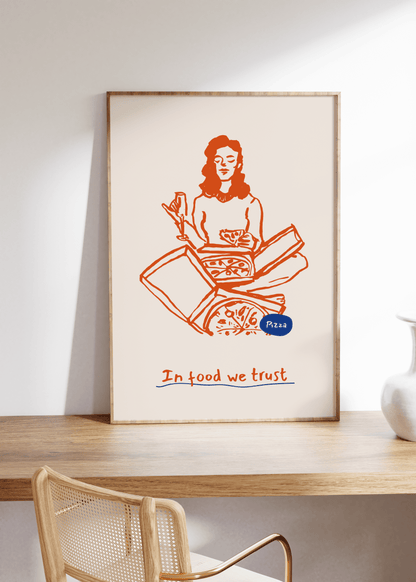 Pizza Çerçevesiz Poster