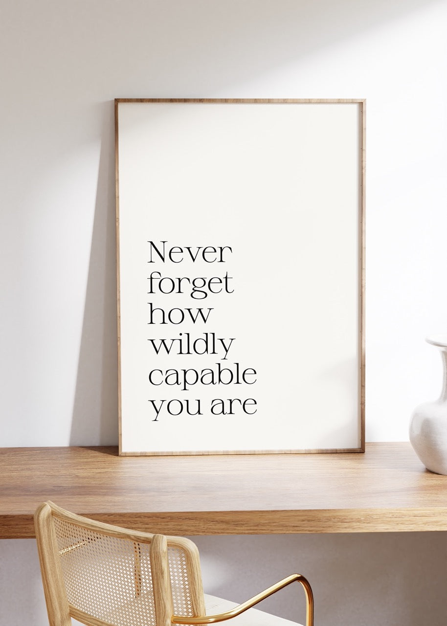 Yazı Sanatı Motivasyonel Çerçevesiz Poster