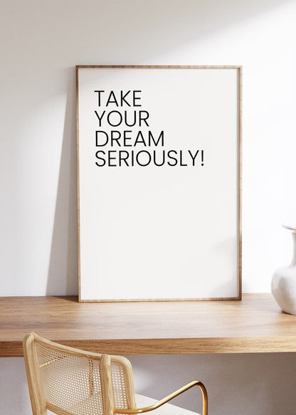 Yazı Sanatı Motivasyonel Çerçevesiz Poster