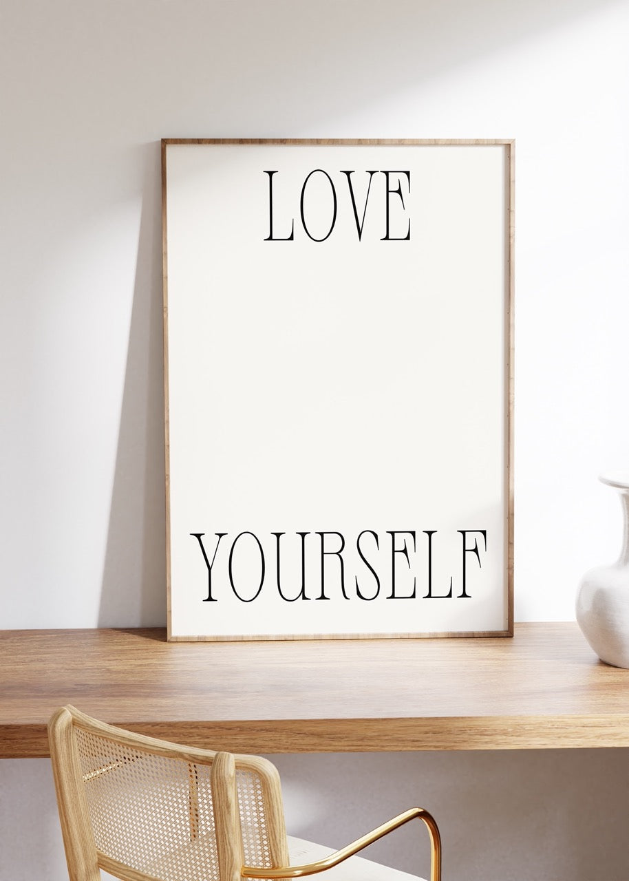 Yazı Sanatı Motivasyonel Çerçevesiz Poster