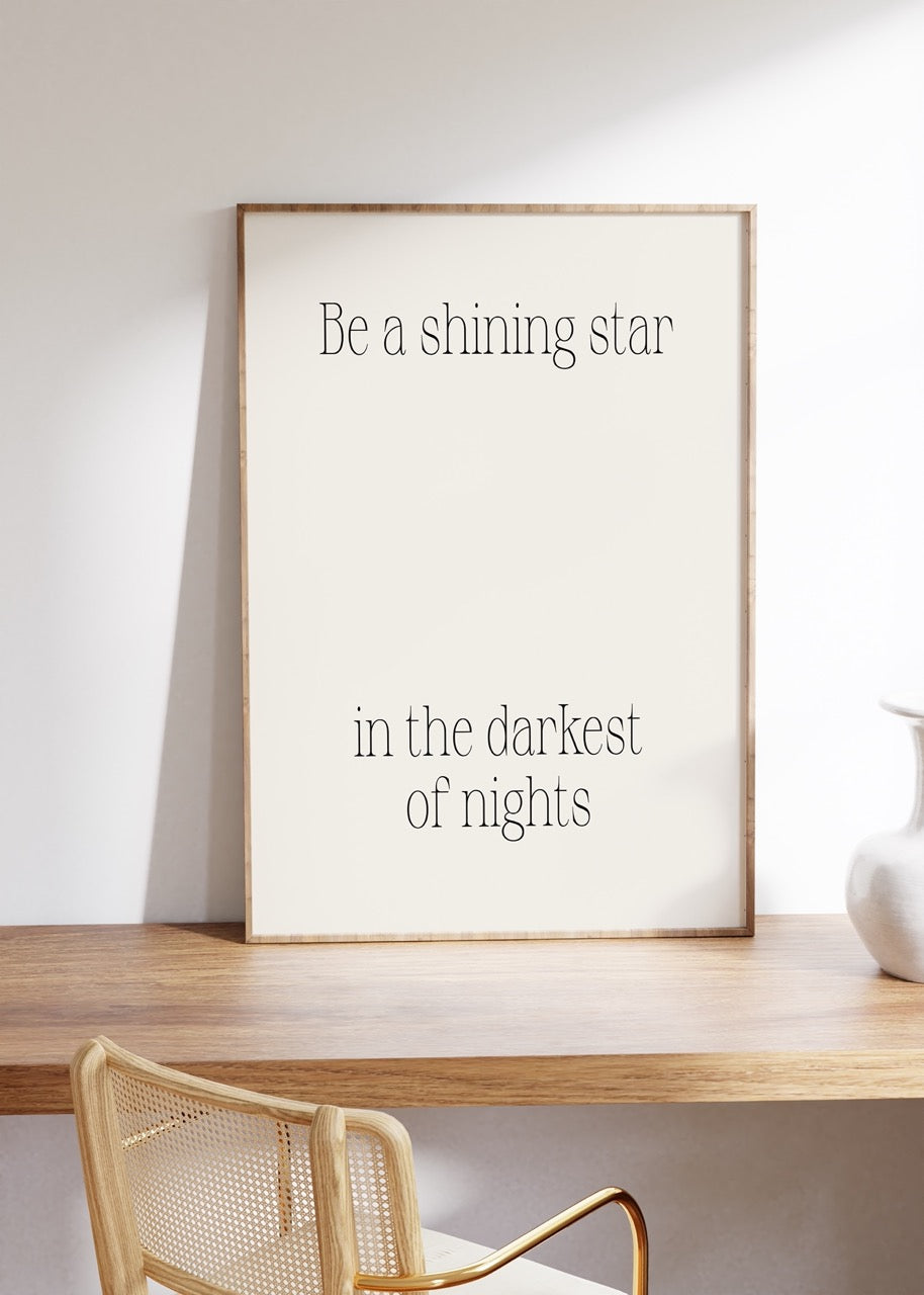 Yazı Sanatı Motivasyonel Çerçevesiz Poster