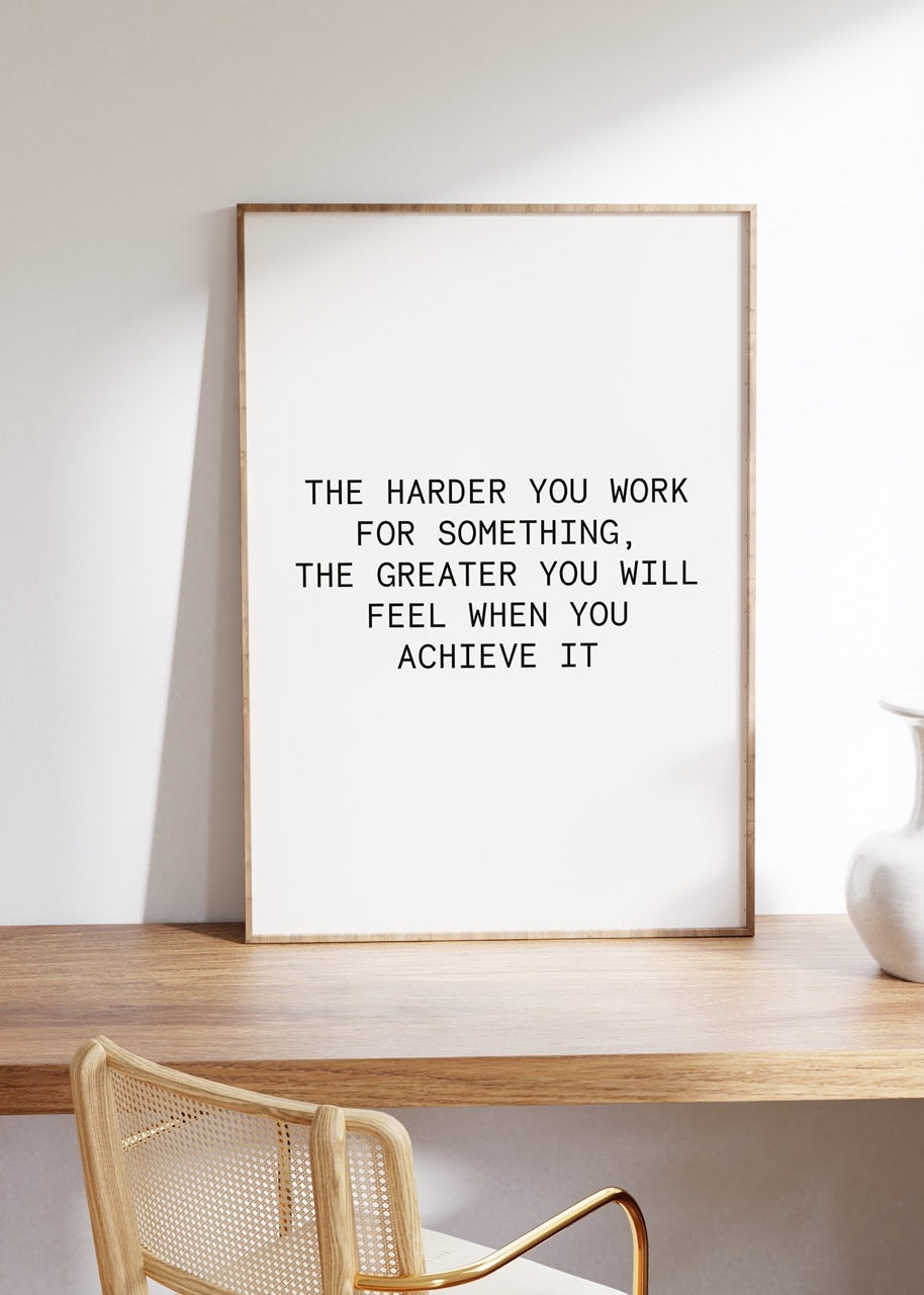 Yazı Sanatı Motivasyonel Çerçevesiz Poster