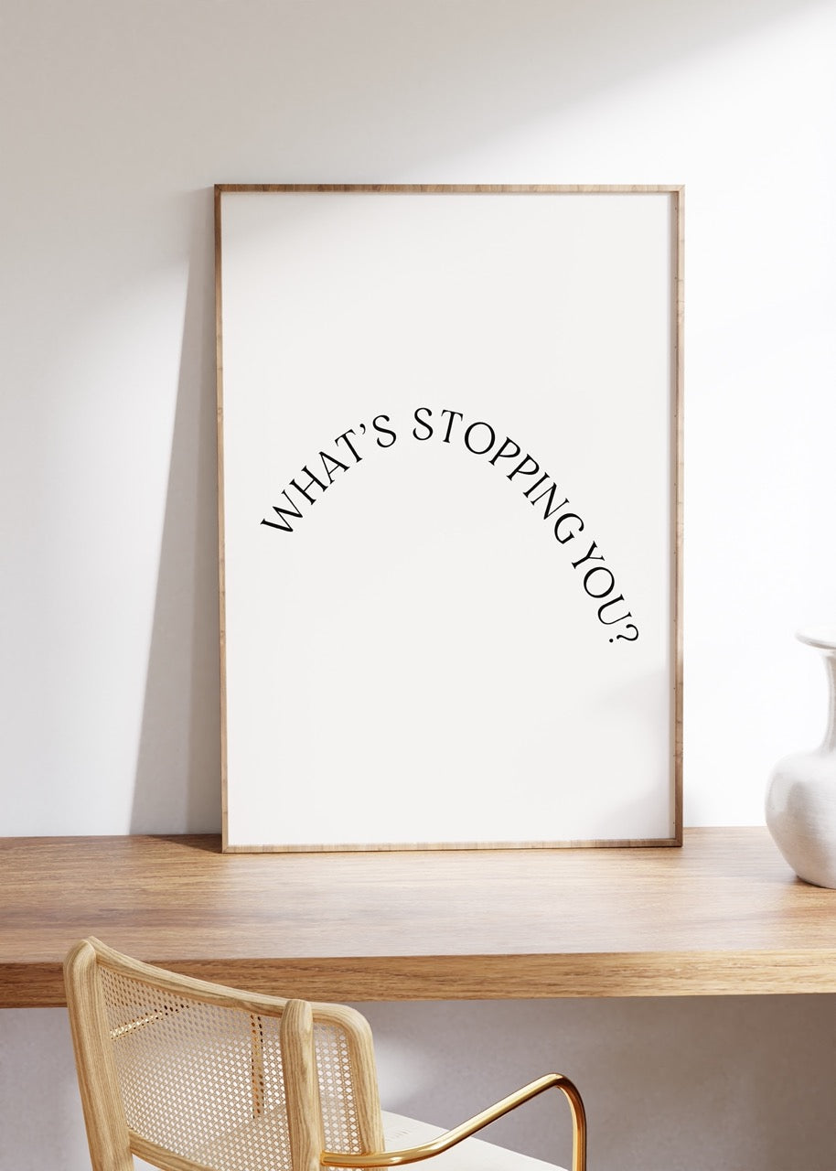 Yazı Sanatı Motivasyonel Çerçevesiz Poster