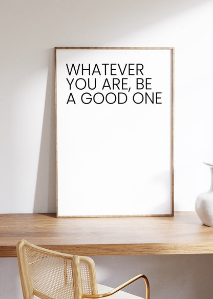 Yazı Sanatı Motivasyonel Çerçevesiz Poster