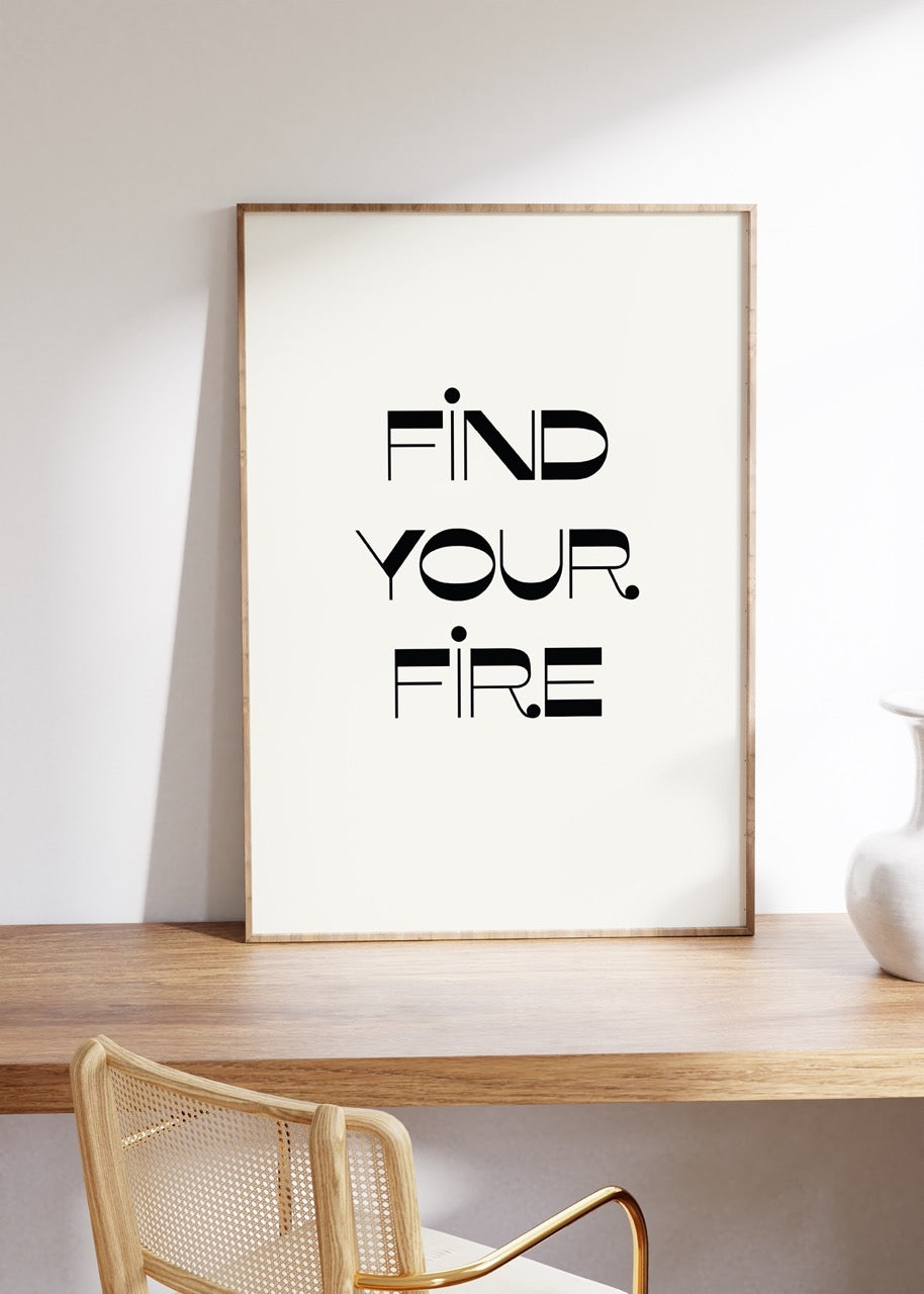 Yazı Sanatı Motivasyonel Çerçevesiz Poster