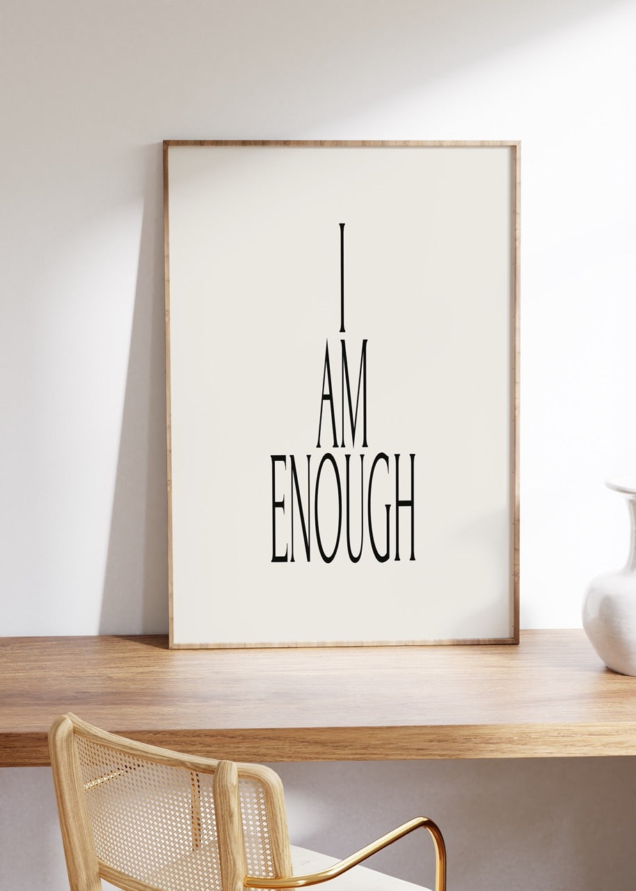 Yazı Sanatı Motivasyonel Çerçevesiz Poster