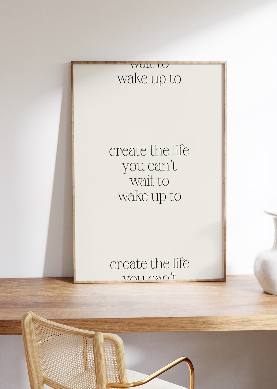 Yazı Sanatı Motivasyonel Çerçevesiz Poster