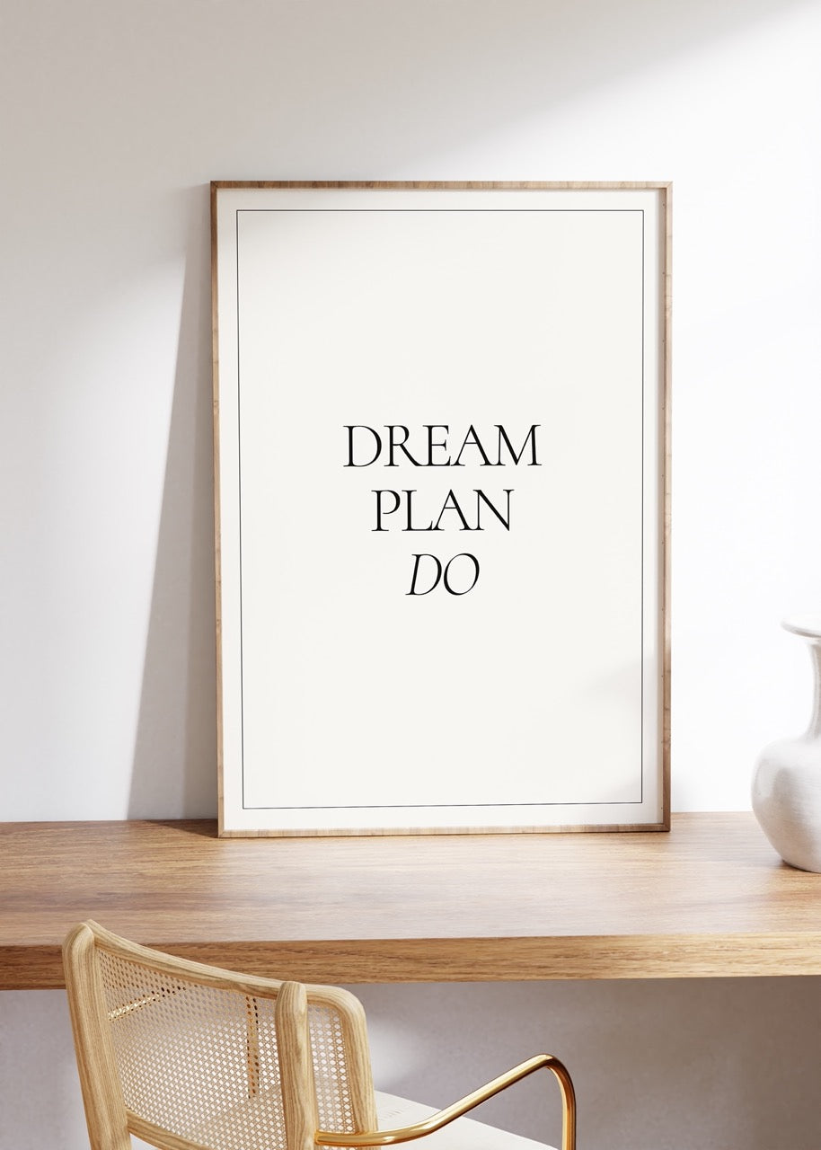 Yazı Sanatı Motivasyonel Çerçevesiz Poster
