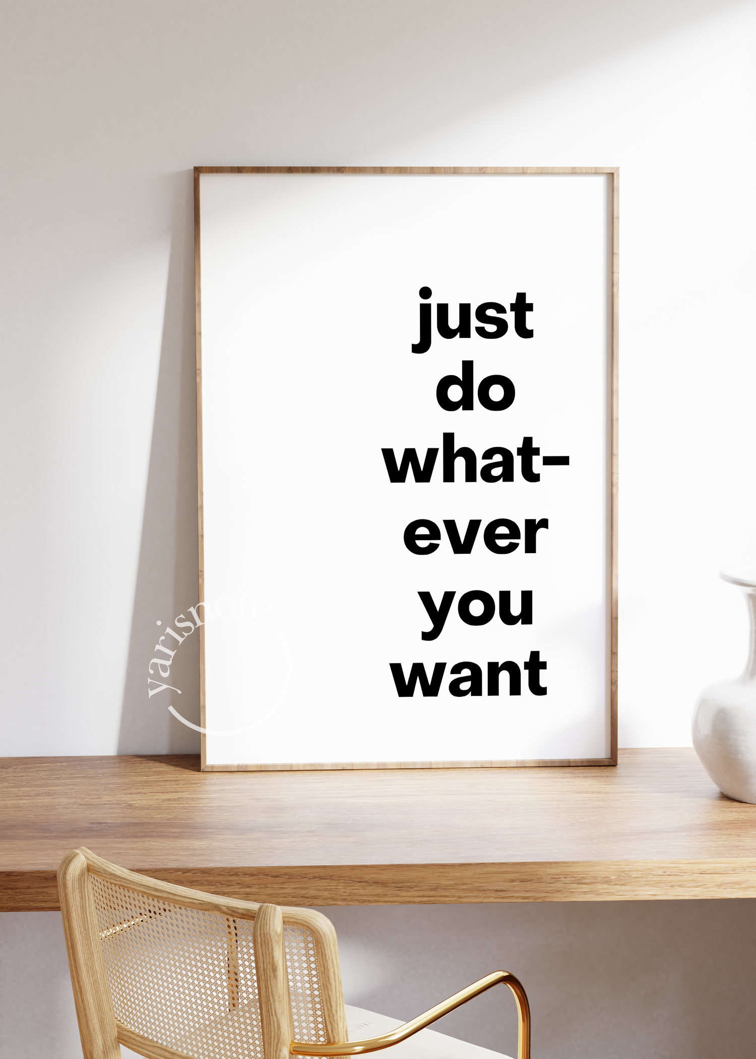 Tipografik Çerçevesiz Poster