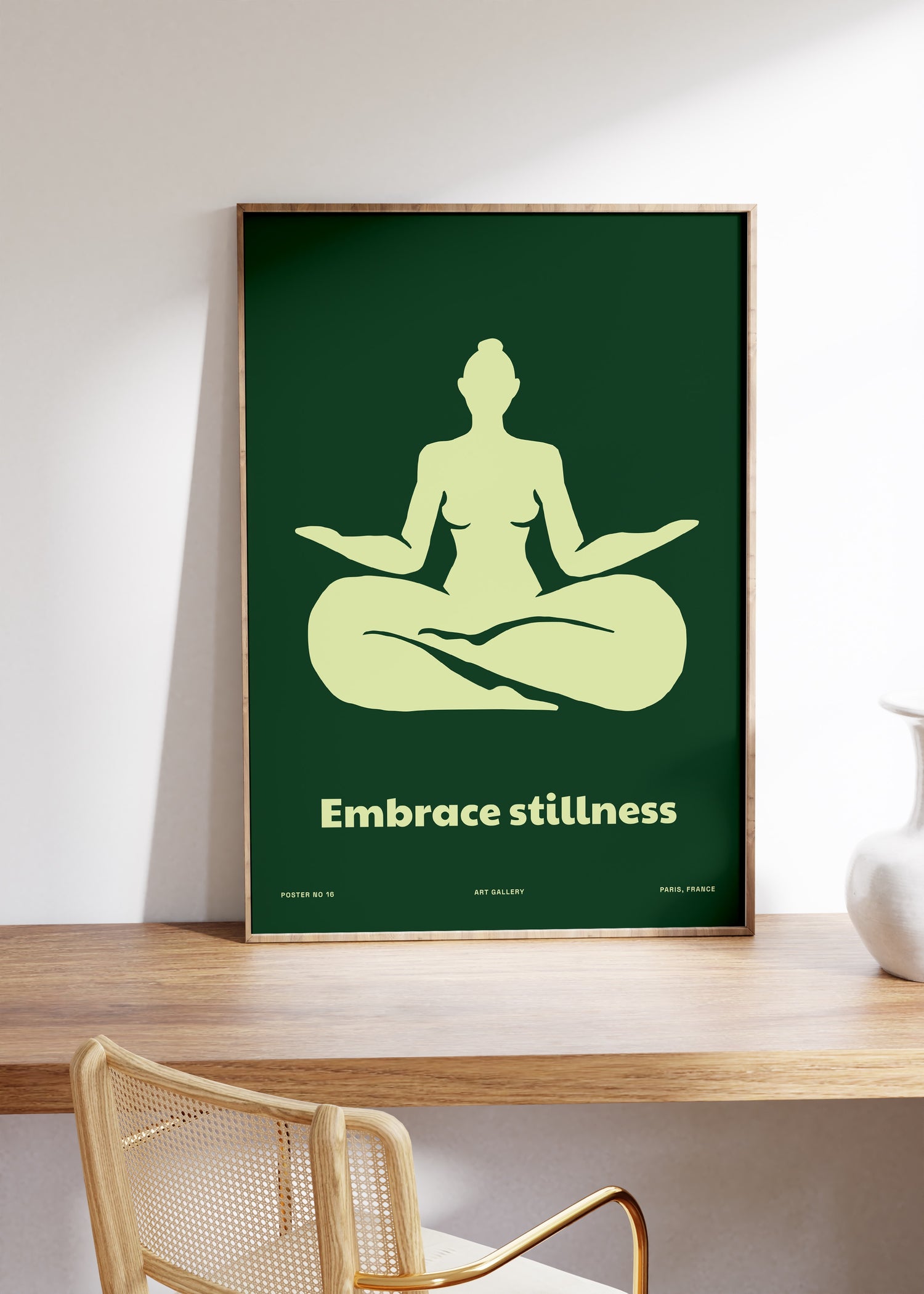 Yoga Meditasyon Çerçevesiz Poster