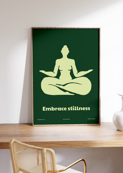 Yoga Meditasyon Çerçevesiz Poster
