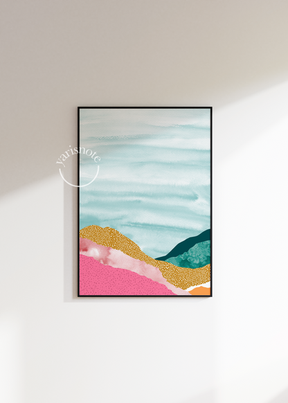Abstract Çerçevesiz Poster