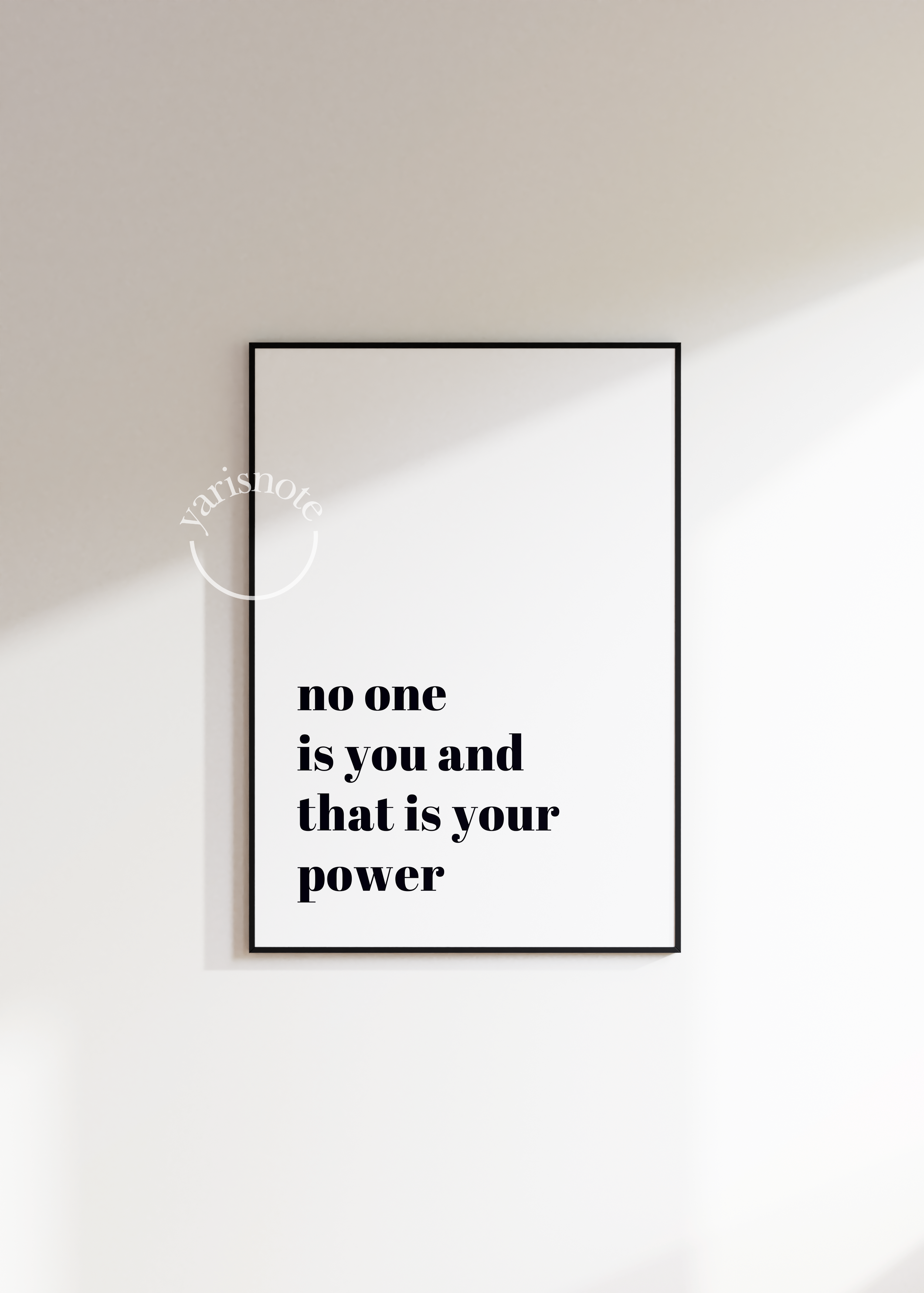Tipografik Çerçevesiz Poster