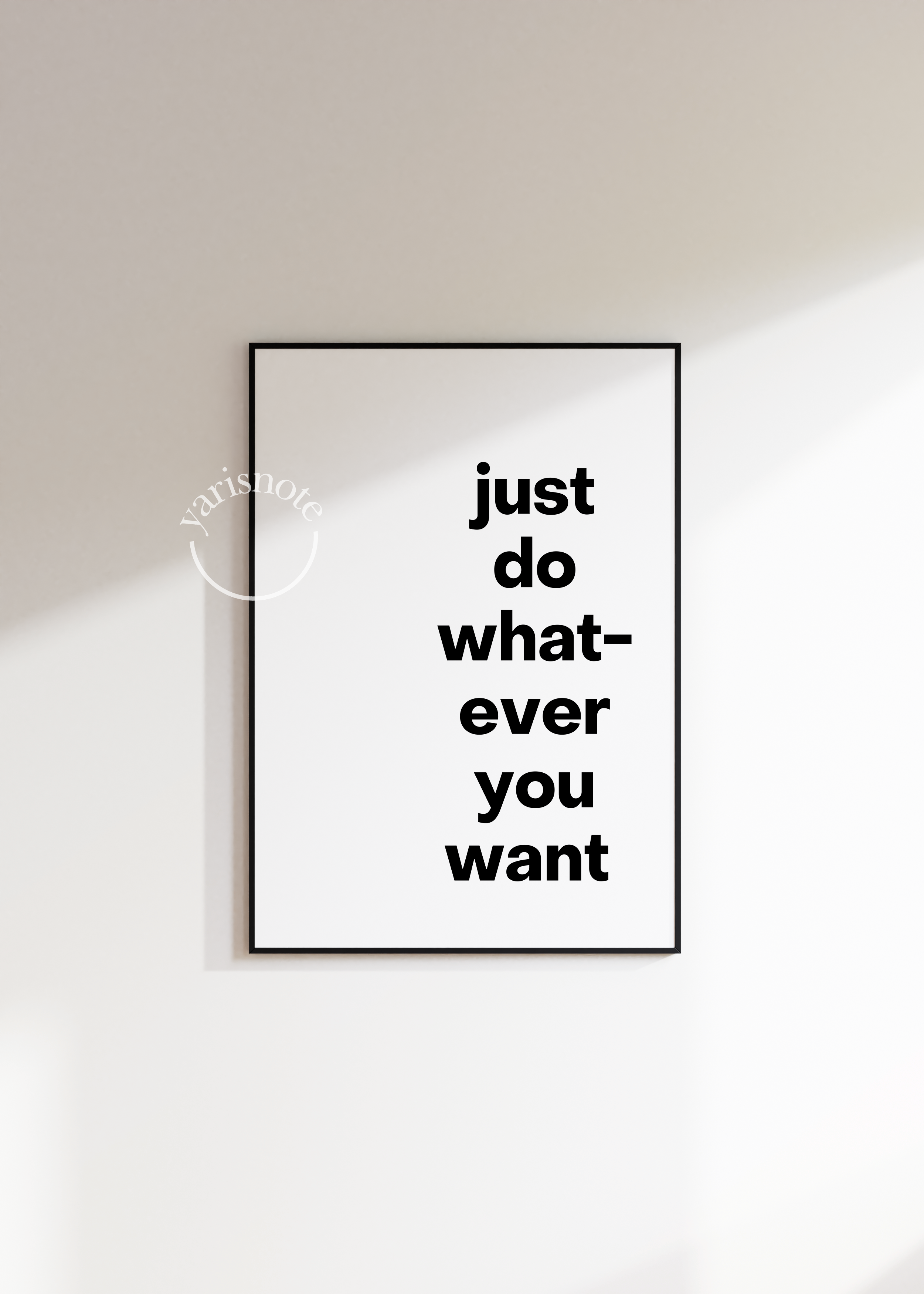 Tipografik Çerçevesiz Poster