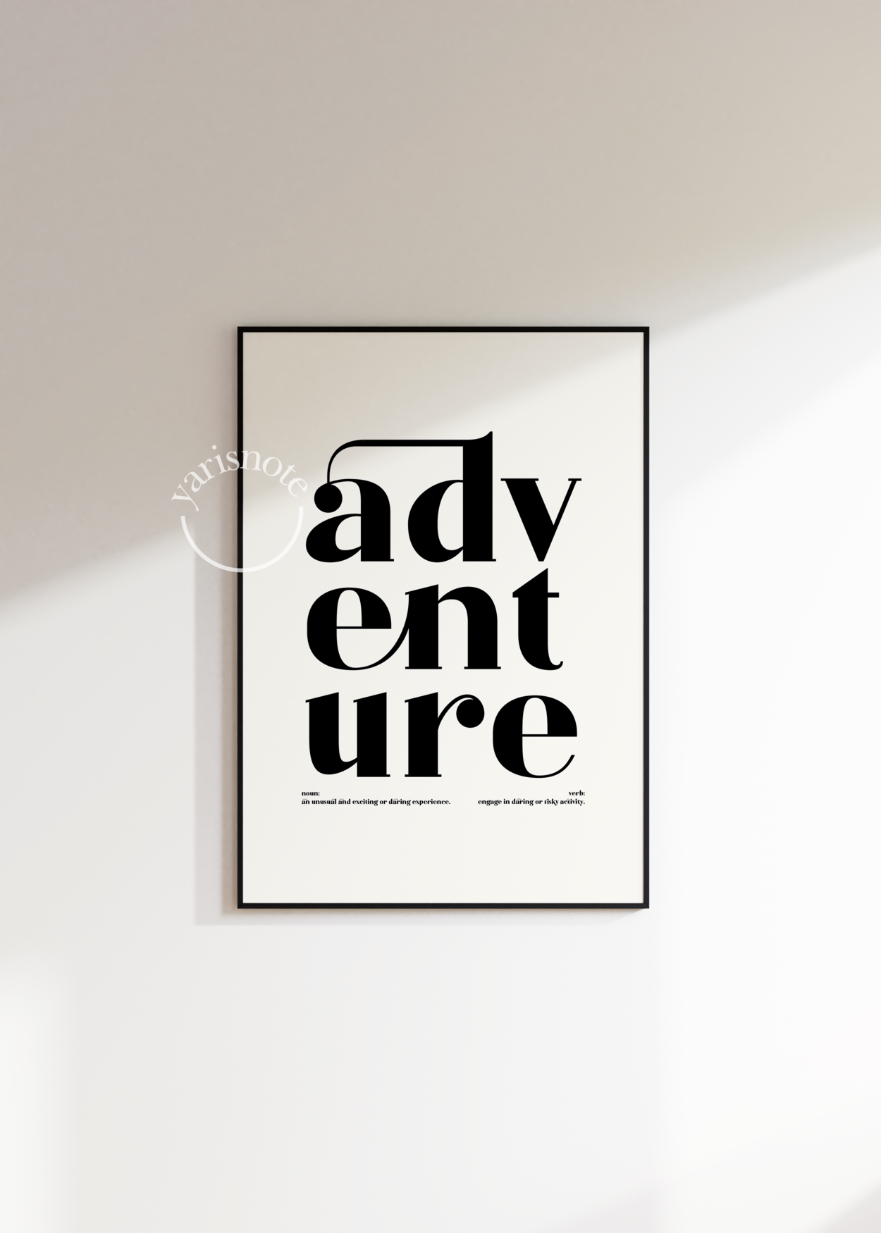 Tipografik Çerçevesiz Poster