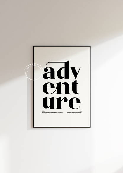Tipografik Çerçevesiz Poster