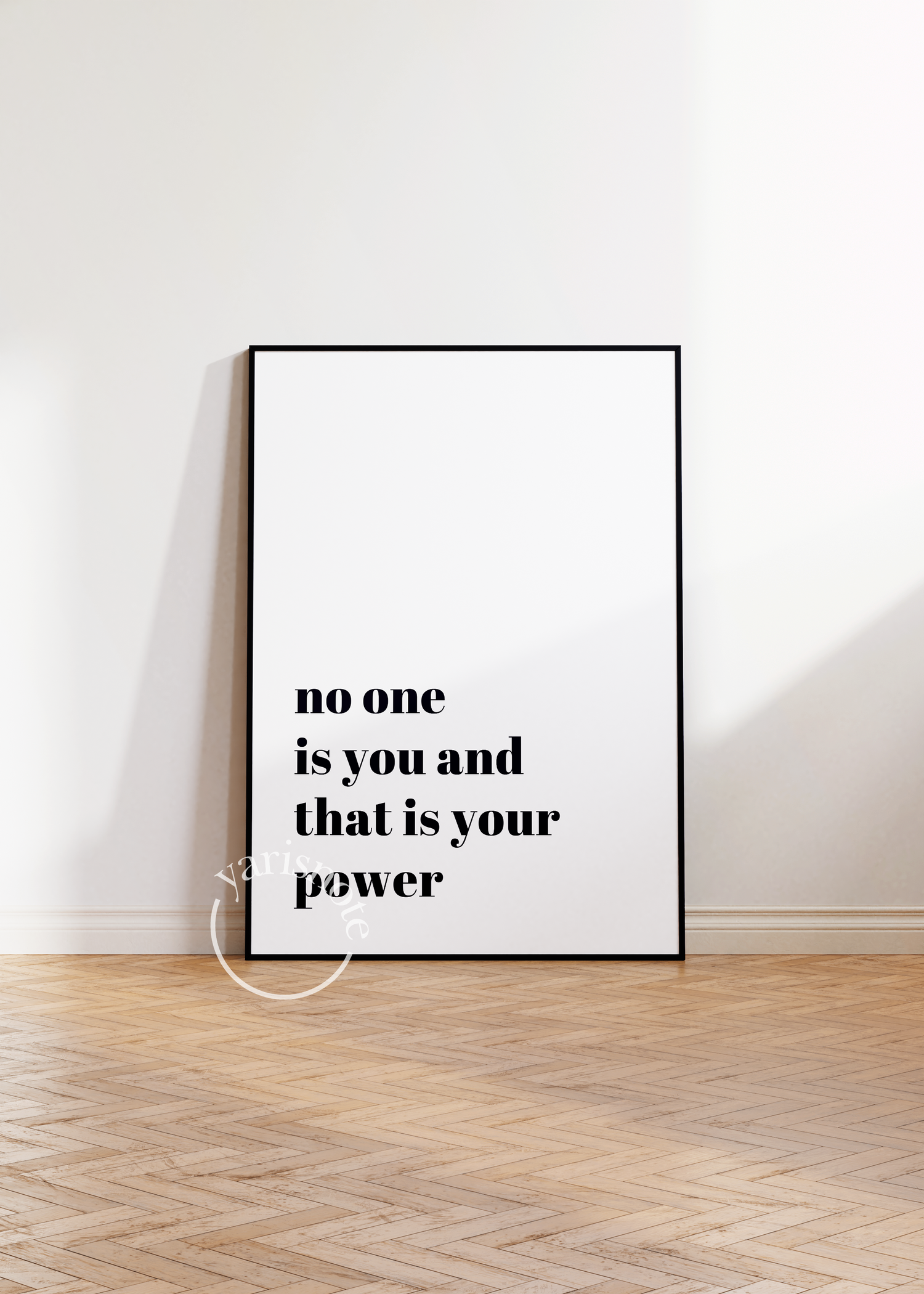 Tipografik Çerçevesiz Poster